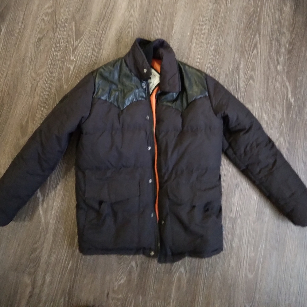 Black puffer coat